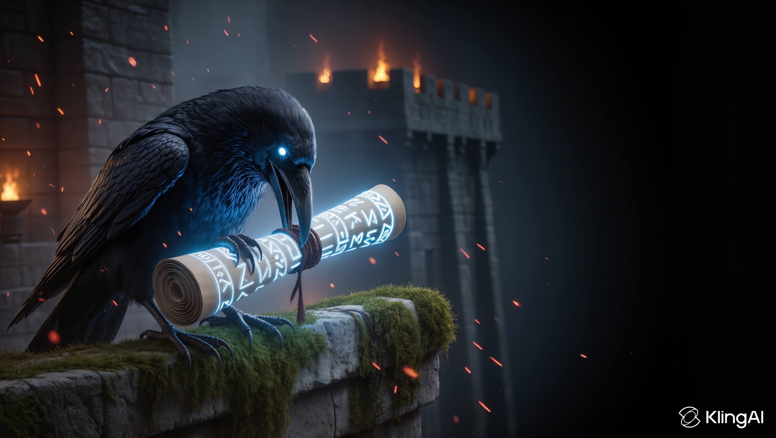 Raven delivering a message