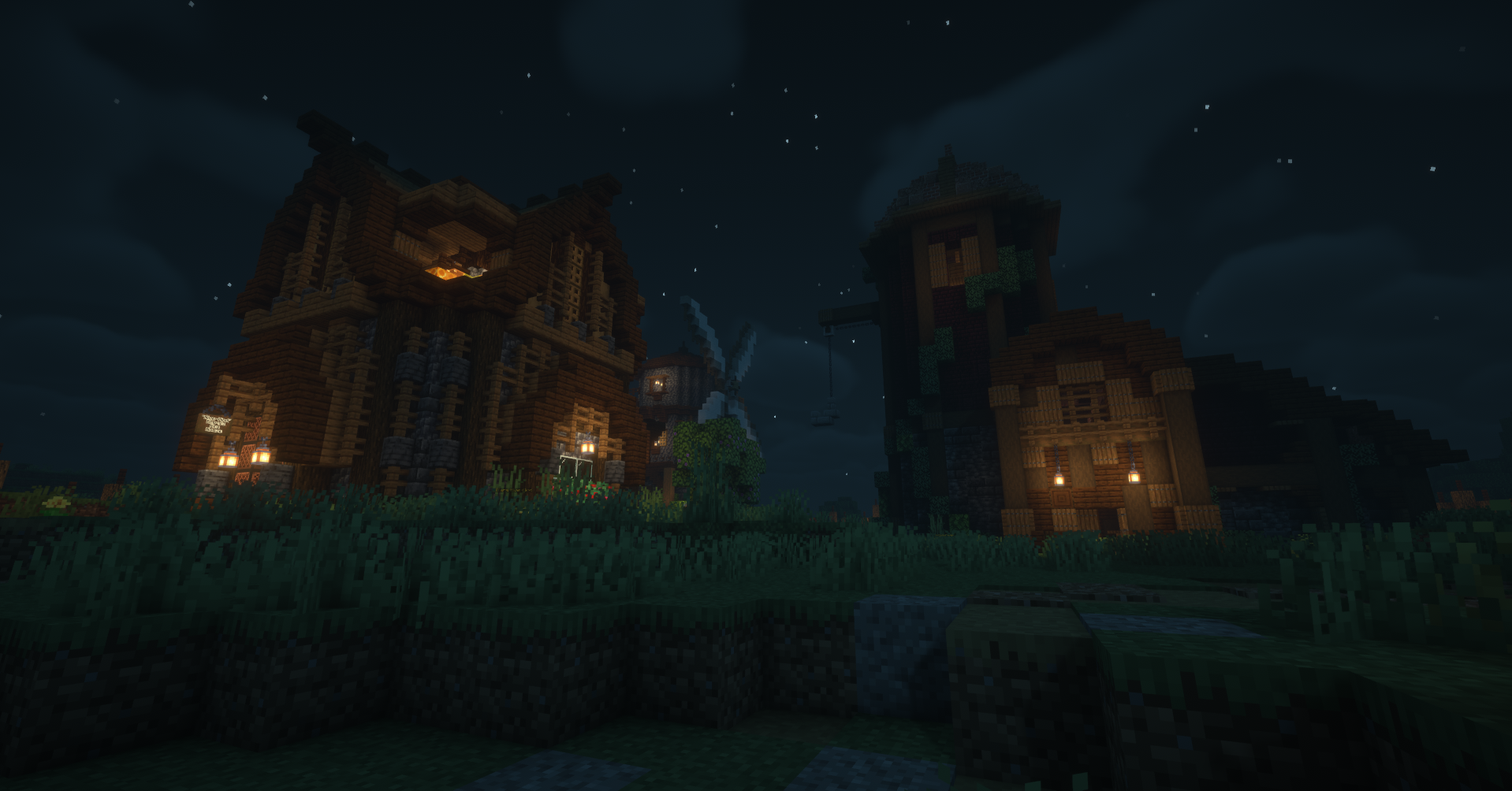 Village at night